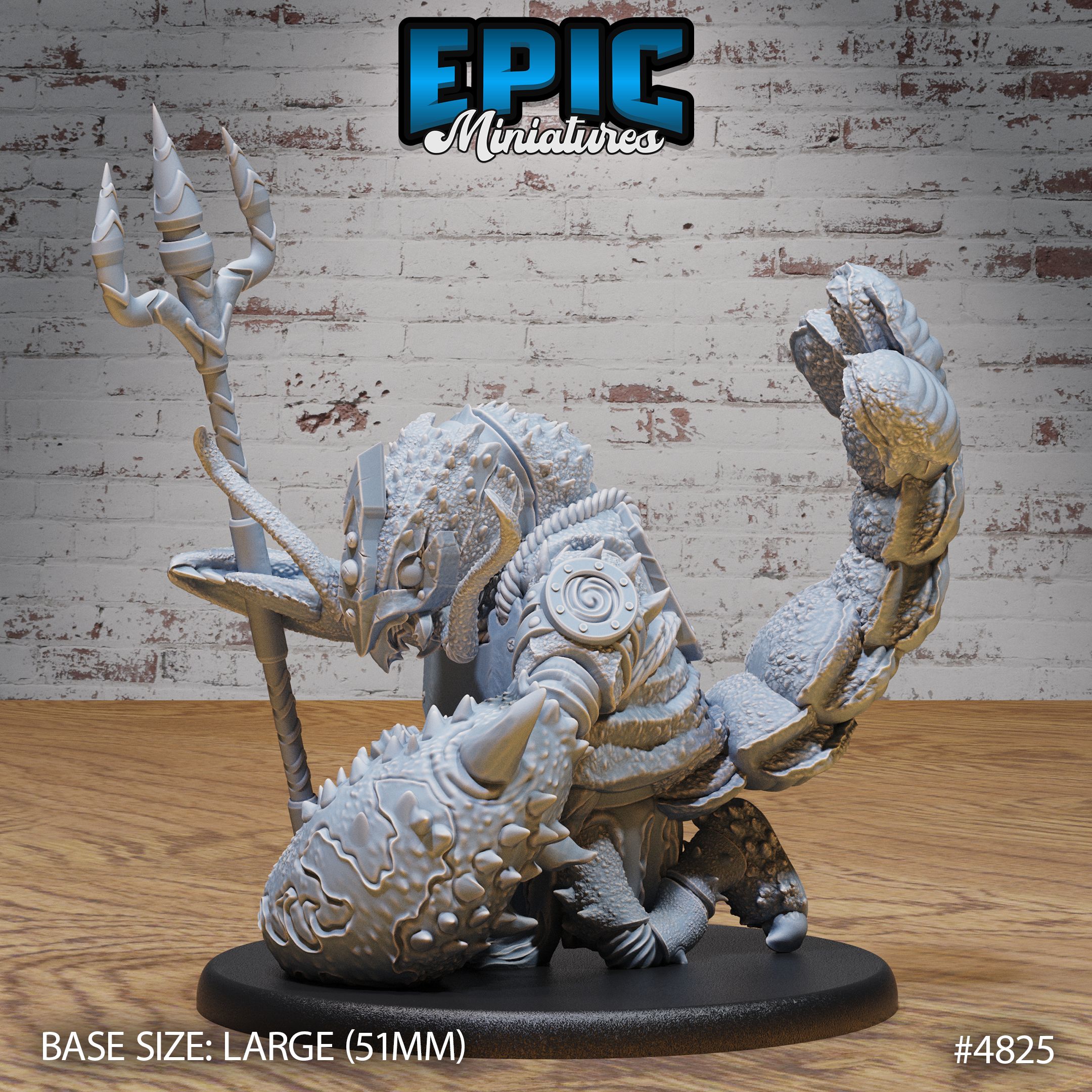 Lobster Folk Warrior Trident / Underwater Claw Hugger / Humanoid Sea Creature / Underwater Animal Tribe / Ancient Fighter Beast / Water Predator / Evil Swimmer / Ocean Encounter